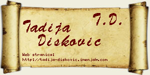 Tadija Dišković vizit kartica